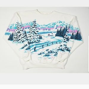 ❌ SOLD ❌ VTG 1990 Snow Scenic Sweatshirt Pullover